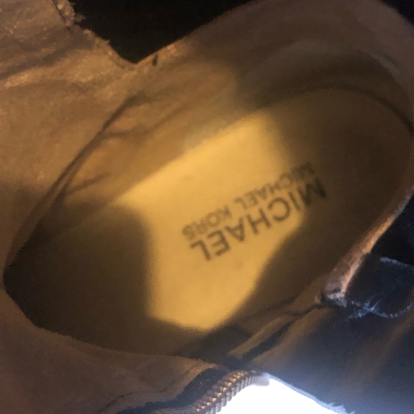 M. Kors size 7 TTS Hamilton tall riding boots black leather & stretch back - Picture 6 of 11